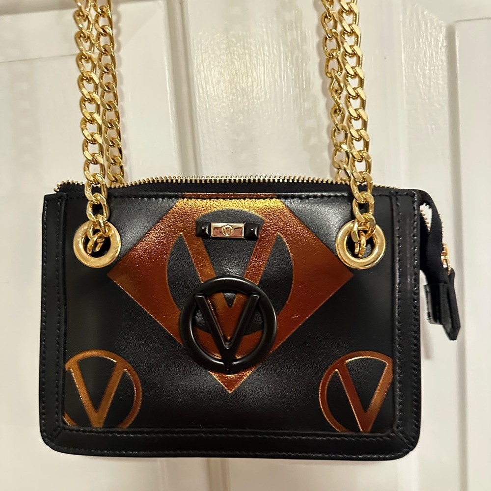 Valentino Black Leather Crossbody Bag